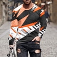 thumbnail image 2 of T-Shirt Blouse Décontracté à Manches Longues et Col Rond pour Hommes avec Rayures Imprimées, 2 of 5