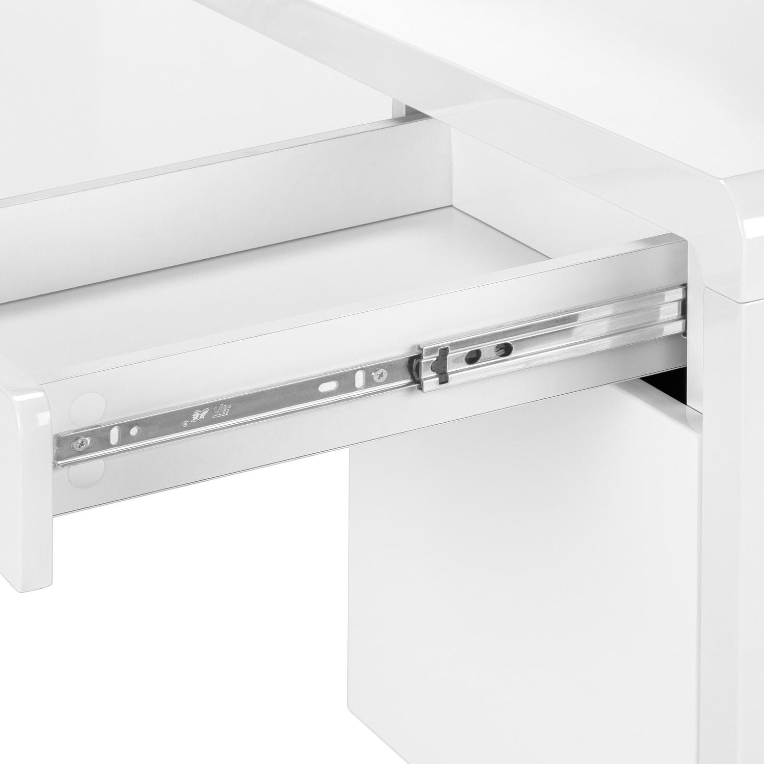 Monarch Specialties Bureau, Bureau À Domicile, Ordinateur Portable, Configuration Gauche, Droite, Tiroirs De Rangement, 60"l, Travail, Stratifié, Blanc Lustré, Contemporain, Moderne