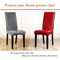thumbnail image 3 of Unique Bargains 4PCS Artificial PU Leather Dining Chair Seat Cover Waterproof Oilproof Chair Slipcovers, 3 of 10