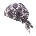 thumbnail image 2 of Couvre-Chef Cancer pour Femmes Confort Foulard Bonnet Chimio Cancer - Fond Noir avec Grand, 2 of 7