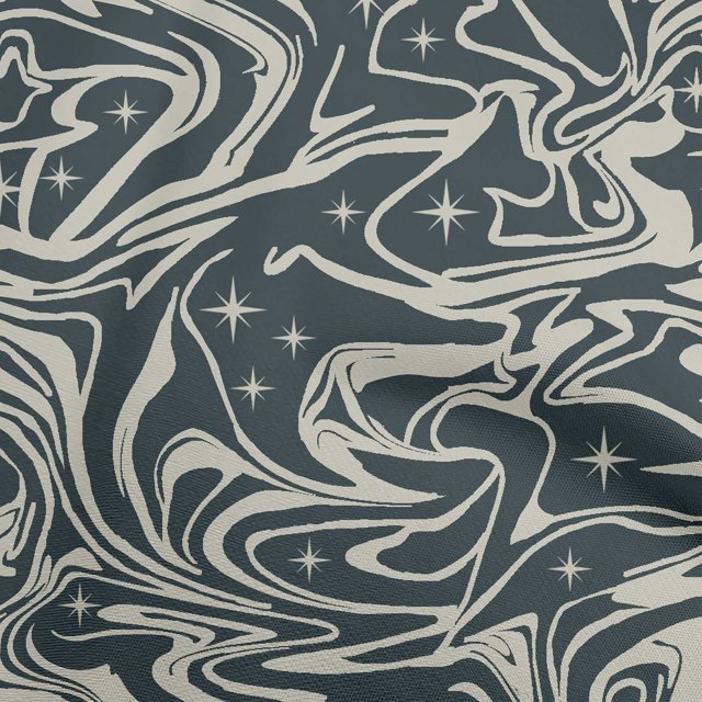 oneOone Polyester Spandex Teal Blue Fabric Abstracts Craft Projects Decor Fabric Printed By The Yard 56 Inch Wide