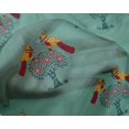 thumbnail image 4 of oneOone Silk Tabby Fabric Bird & Tree Block Printed Craft Fabric BTY 42 Inch Wide, 4 of 4