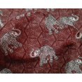 thumbnail image 4 of oneOone Silk Tabby Fabric Elephant Block Decor Fabric Printed BTY 42 Inch Wide, 4 of 4