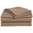 thumbnail image 1 of 300 Thread Count 100% Egyptian Cotton 4-Piece Bed Sheet Set (1 Flat, 1 Fitted Sheet, 2 Pillow Covers) 18 Inches Deep Pocket Size Stripe Pattern, 1 of 5