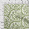 thumbnail image 2 of oneOone Velvet Light Green Fabric Asian Block Mandala Craft Projects Decor Fabric Printed By The Yard 58 Inch Wide, 2 of 4