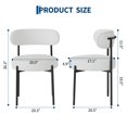 thumbnail image 3 of Kojooin 2-Piece Dining Chairs Set, Chenille Upholstered Accent Side Chairs with Plush Backrest for Kitchen or Dining Room, 3 of 7