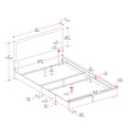 thumbnail image 2 of CorLiving Celeste Modern Upholstered Adult Twin Bed Frame with Headboard, Box Spring Required, Beige, 2 of 7