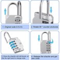 thumbnail image 3 of Wweixi Combinaison Numérique Serrure Réinitialisable Imperméable à l'Extérieur Mot Cadenas Anse Valise Sécurité École Gym Porte comme Indiqué, 3 of 6