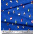 thumbnail image 3 of Soimoi Blue Poly Georgette Fabric Coffee Glass & Dots Print Fabric by the Yard 52 Inch Wide, 3 of 3