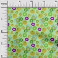 thumbnail image 2 of oneOone Tissu en Coton Flex Vert Clair Abstrait Rétro Floral Matériel de Robe Tissu Imprimé au Mètre 40 Pouces de Large, 2 of 4