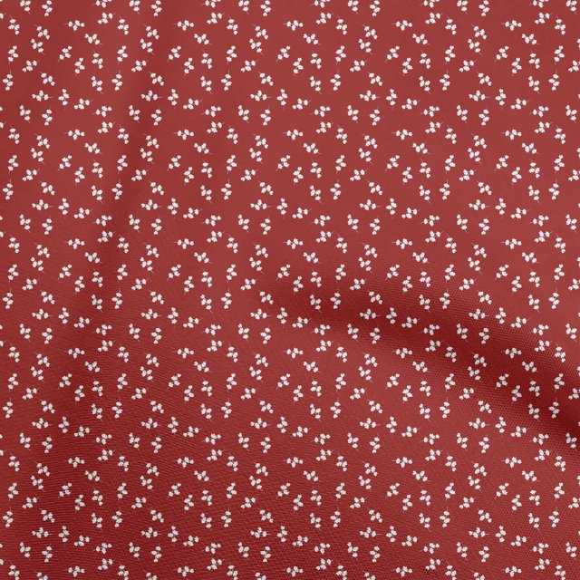 oneOone Rayon Maroon Fabric Floral Sewing Material Print Fabric By The Yard 56 Inch Wide