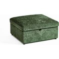 thumbnail image 1 of BEDEEP Pouf de Rangement Mobile pour Sofa Sectionnel Modulaire, Pouf en Chenille avec Rangement pour Salon, Vert, 1 of 6