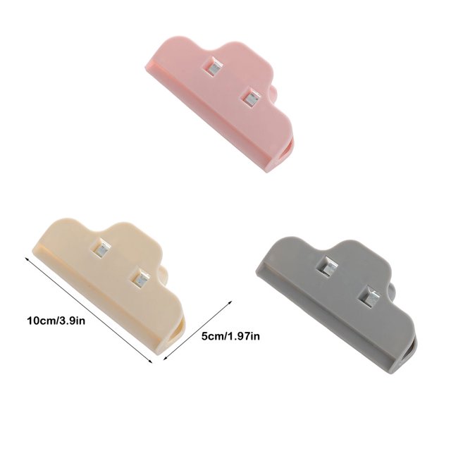 stanreset Food Bag Clamp Reusable Washable Fresh Keeping Sealing Moistureproof Replacement Household Snack Meat Clip Tool Accessories Grey