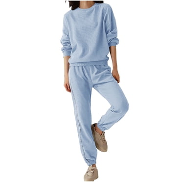 Yuyuzo Plus Size Lounge Sets for Women 2 Piece Fall Casual Tracksuit Sweatshirts Jogger Sweatpants