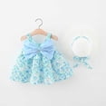 thumbnail image 1 of Robe Sans Manches pour Bébé Fille, Robe Tutu pour Bébé, Robe d'Été pour Bébé Fille avec Chapeaux, Ensemble 2 Pcs, Robe de Fête pour Bébé 1-2 Ans, 1 of 3