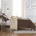 thumbnail image 4 of Nestl Reversible Comforter Set, King/Cal King Comforter Set, Chocolate Brown/Cream, 4 of 6