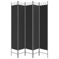 thumbnail image 2 of vidaXL 5-Panel Room Divider Black 200x220 cm Fabric, 2 of 5