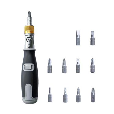Clearance! beishanbush 10 In 1 Multi Angle Screwdriver Tools 180° Multi Angle Rotation Screwdriver A Great Screwdriver Solves Most /Disassembly Problems One Size Gray