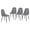 Grey, variant on Homy Casa Dining Chairs Set of 4, Upholstered Kitchen, Accent & Side Chairs with Black Metal Legs, Grey