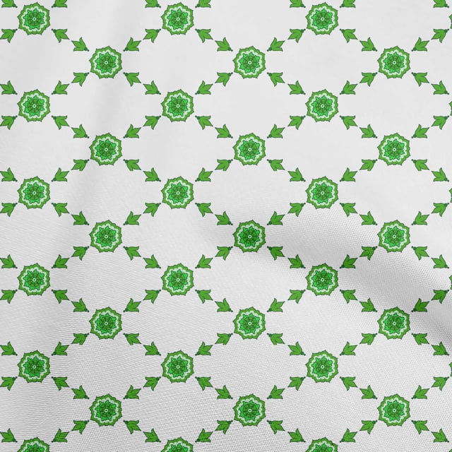 oneOone Cotton Flex Green Fabric Block Sewing Craft Projects Fabric Prints By Yard 40 Inch Wide