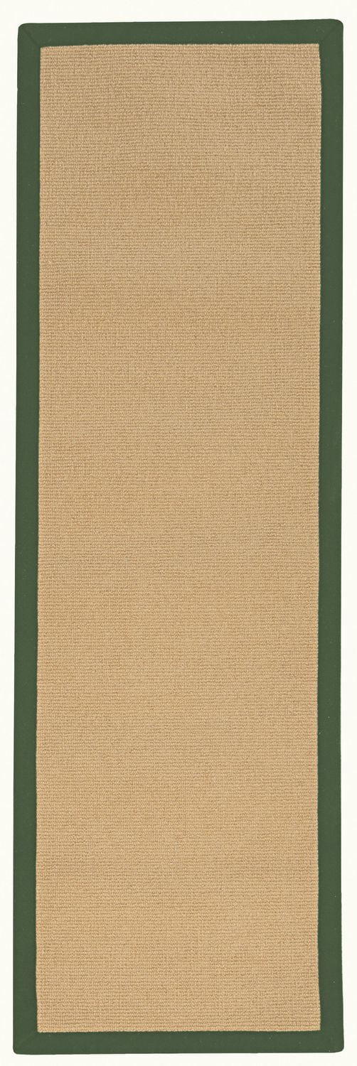 Tapis de couloir Athena sisal et vert 2 pi 6 po x 8 pi