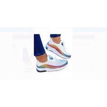 Espadrilles pour Femmes Légères en Maille à Coussin d'Air, Plates, Antidérapantes, Respirantes, Espadrilles Résistantes à l'Usure à Semelle Épaisse, Chaussures de Course Blanches 43