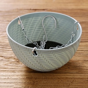 Hanging Baskets Rattan Woven  Plastic Flower Pot Plant With Chain Houseplants Sky Planter Garden Balcony Decor;Hanging Basket Rattan Woven Plastic Flowerpot with Chain Houseplant Planter