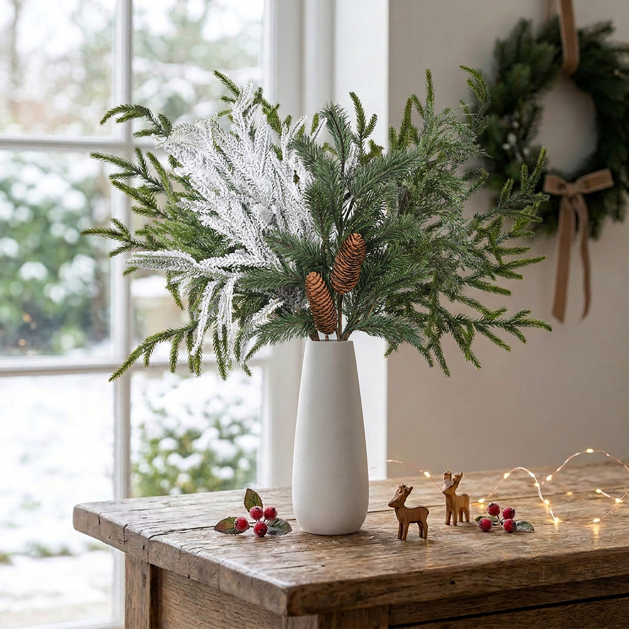 Holiday Time 21-inch Christmas Artificial Western Pick, Holiday Decoration Pick