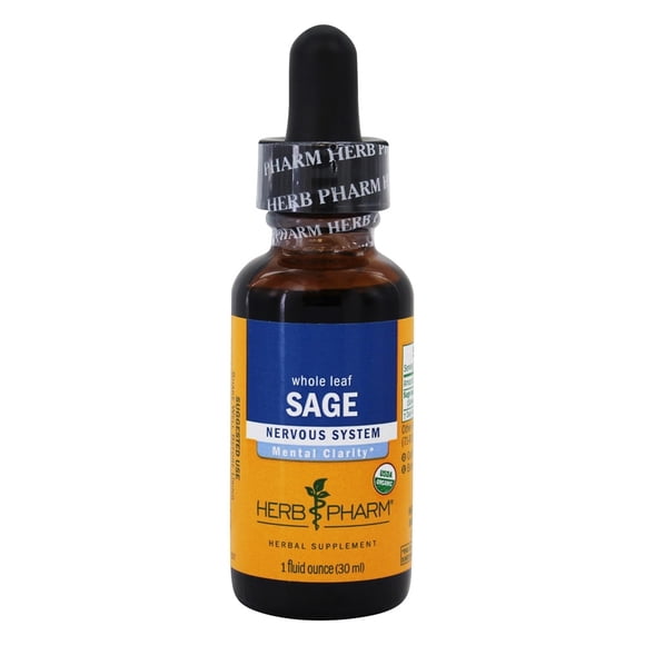 Herb Pharm - Extrait Liquide de Sauge Entière pour le Système Nerveux - 1 fl oz