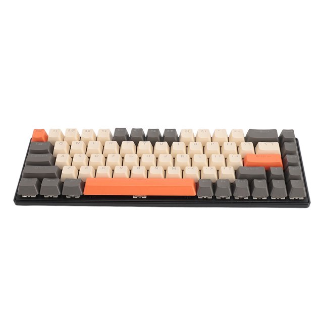 Mechanical Gaming Wired Keyboard, Blue Switch Backlight Effect 3 Colors 68 Key Mechanical Keyboard for Desktop PC