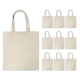 thumbnail image 1 of 10 Pack Canvas Bags Tote Bags Large Capacity Solid Color Foldable Reusable Lightweight Shopping Bags Cloth Bags Tote Bags, 1 of 8