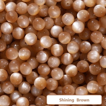 20 Pcs Perles en Résine 8 mm, Fournitures pour Fabrication de Porte-Clés, Perles pour Fabrication de Bracelets, Perles Simulées Multicolores, Transparent Brillant Durable, pour Accessoires DIY Projets d'Artisanat