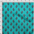 thumbnail image 3 of oneOone Silk Tabby Fabric Leaves & Floral Block Fabric Prints By Yard 42 Inch Wide, 3 of 5