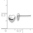 thumbnail image 2 of Boucles d'Oreilles Cœur en Or Blanc 14K, 2 of 2