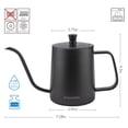 thumbnail image 4 of Easyworkz Gage Gooseneck Pour Over Coffee Kettle 12 oz Stainless Steel Hand Drip Coffee Pot, Black, 4 of 6