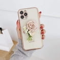 thumbnail image 3 of Étui Robuste pour iPhone 11 Pro Max, Bracelet Chaîne de Poignet, Style Fleur de Luxe - Rose, 3 of 5