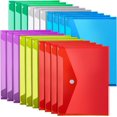 thumbnail image 1 of LEOBRO Dossiers en Plastique pour Documents, 6 Pcs Enveloppes en Plastique, Dossiers Réutilisables Transparents, Sacs de Dossiers, Porte-Documents, Format A4, 1 of 6