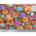 thumbnail image 3 of Soimoi Moss Georgette Fabric Artistic Floral Print Sewing Fabric Yard 42 Inch Wide, 3 of 3