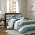 thumbnail image 1 of Madison Park Saben Complete Comforter and Cotton Sheet Set Aqua King, 1 of 4