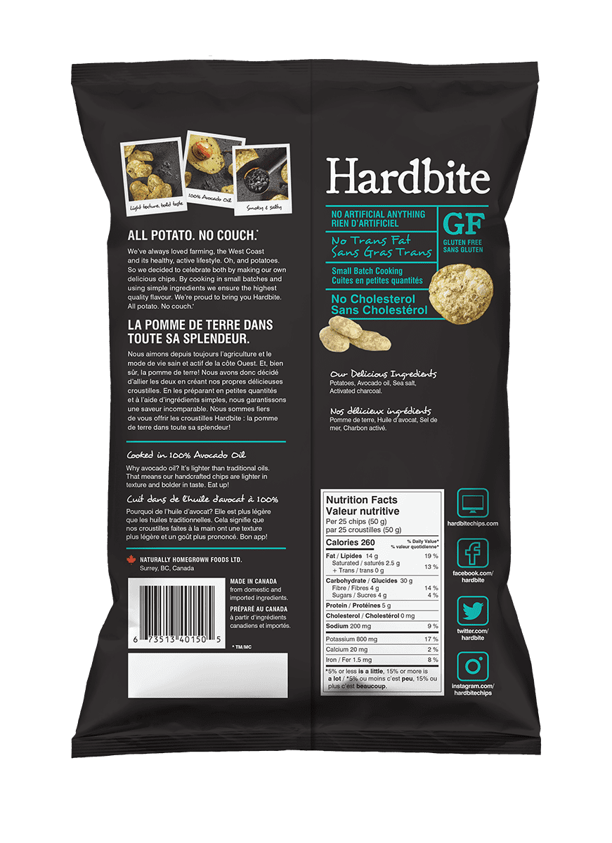 Hardbite Black Sea Salt Kettle Cooked Potato Chips