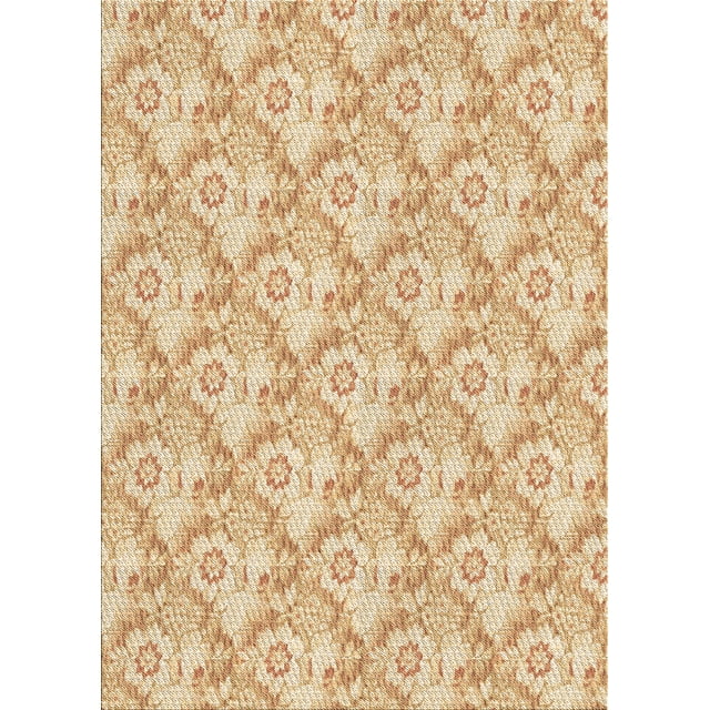 Ahgly Company Tapis d'Intérieur Rectangulaire Transitionnel Orange Lavable à la Machine, 6 Pieds x 9 Pieds