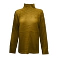 thumbnail image 3 of Besolor Chandails à Col Roulé pour Femmes Manches Longues Décontractées Tricot Torsadé Pull Ample Automne Hiver, 3 of 4