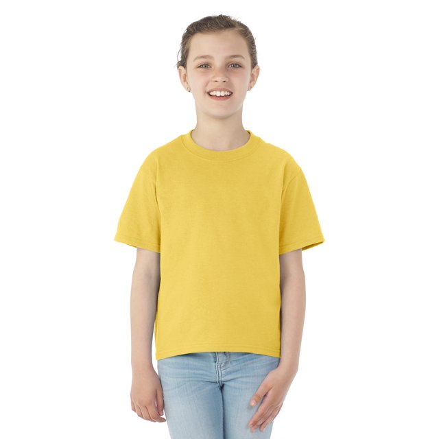 Jerzees T-Shirt à Col Rond à Manches Courtes Youth DRI-POWER Active, TG, Island Yellow