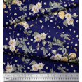 thumbnail image 3 of Soimoi Cotton Duck Fabric Leaves,Moth & Magnolia Floral Decor Fabric Printed Yard 56 Inch Wide, 3 of 3