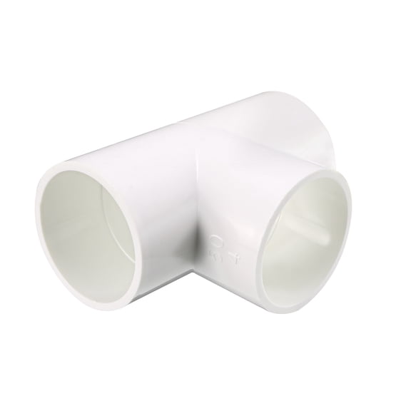 Unique Bargains Raccord de Tuyau en PVC 50mm Raccord en T 2 Pcs