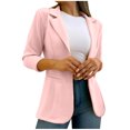 thumbnail image 3 of QIPOPIQ Blazers Décontractés pour Femmes Ouvert devant Manches Longues Col à Revers Veste de Travail Bureau Liquidation, 3 of 7