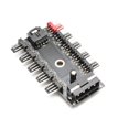 thumbnail image 1 of Chassis Fan Hub CPU Cooling 10 Port 12 V Molex to PWM Connector with 4 Pin 3 Pin Efficient PC-Fan Controller System with Adhesive Tape Dedicated Supply from PSU to Link Multiple Points, 1 of 1