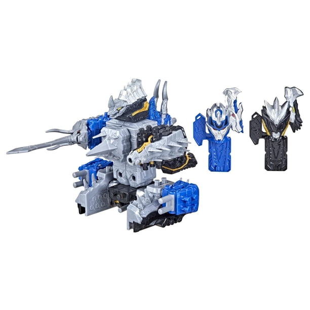 Power Rangers Dino Fury Blue Tricera Blade and Black Stego Spike