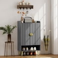 thumbnail image 2 of HOMCOM Narrow Shoe Cabinet for Entryway Shoe Storage Cabinet with Storage, 2 of 10