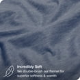 thumbnail image 2 of Bare Home Flannel Sheet Set - 100% Cotton - Deep Pocket - Split King, Heathered Indigo, 5-Pieces, 2 of 7